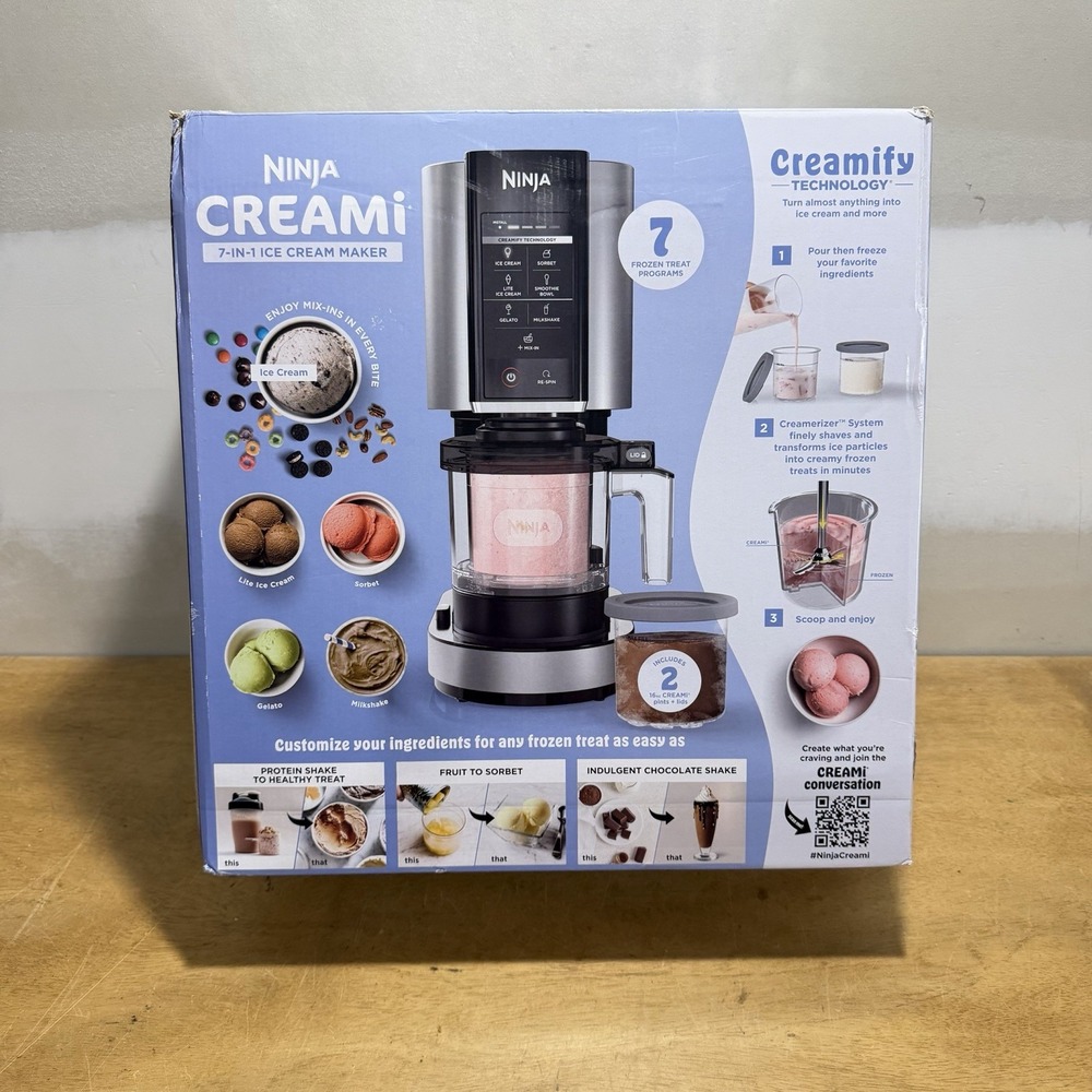 Ninja CREAMi 7-in-1 Ice Cream Maker NC301 Gelato Sorbet Milkshake BRAND NEW SEAL